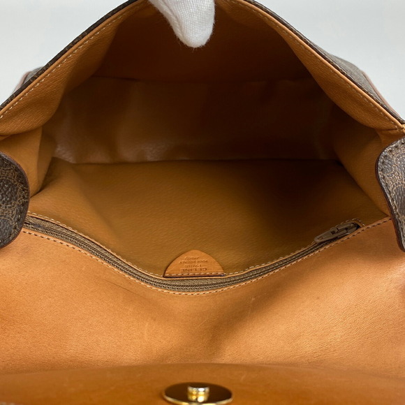 Celine Macadam Pattern All Over Diagonal Shoulder Bag Brown - Picture 7 of 7